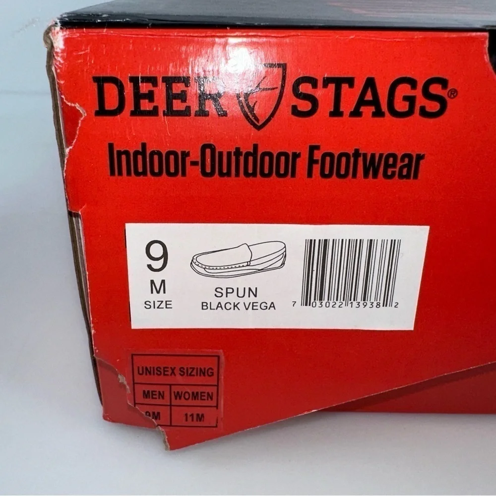 Deer Stags Men's Spun Slipper Black Size 9M